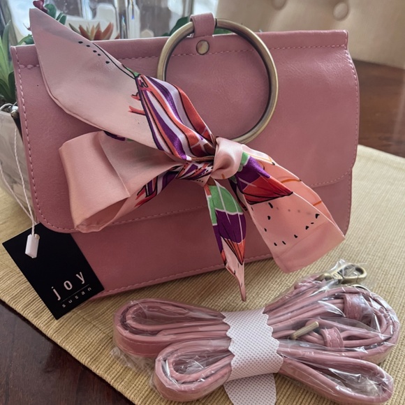 🌸 Aria Bracelet Bag ~ Joy Susan ~ Blush Pink ~ NEW with Tags ~ BONUS Twilly - Picture 12 of 12